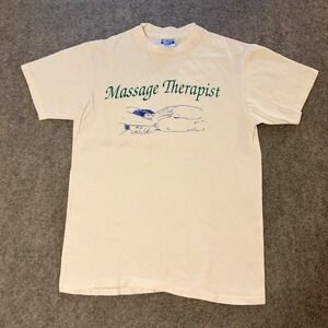 Vintage 80s Massage Therapist Therapeutic Single Stitch T Shirt Adult Medium